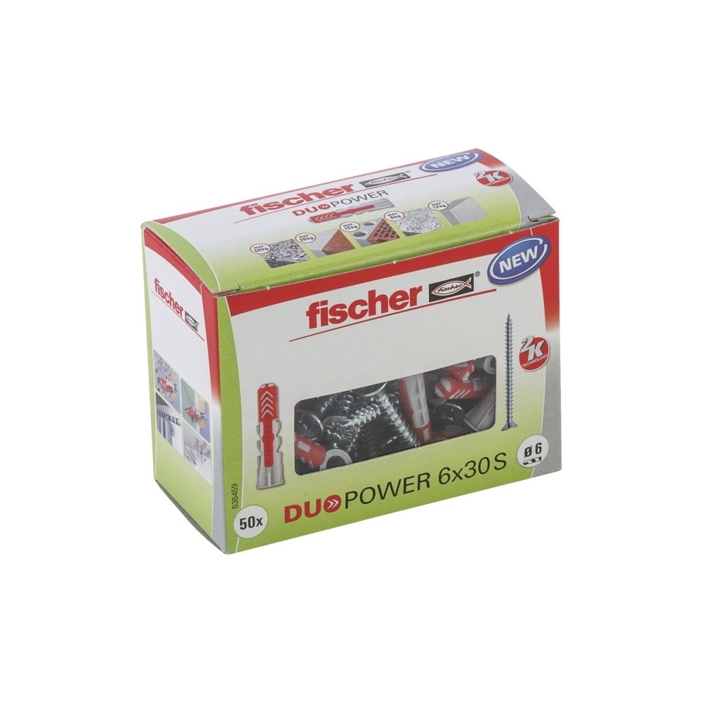 Fischer Wetter Fischer DUOPOWER 6x30 S LD 2-komponents råplugg 30 mm 6 mm 5...