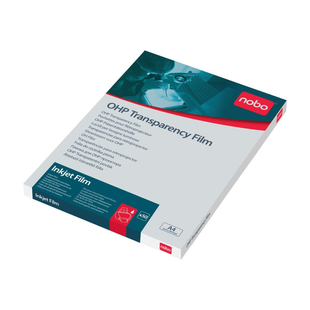 NOBO Nobo Inkjet Side Stripe OHP Film - OH-film - 50 ark - A4
