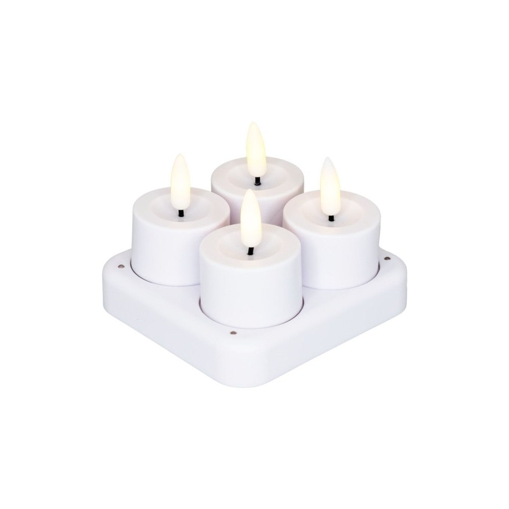 Cozzy LED-värmeljus, Cozzy, 5 cm, Ø3,9 cm, vit, plast, uppladdning...