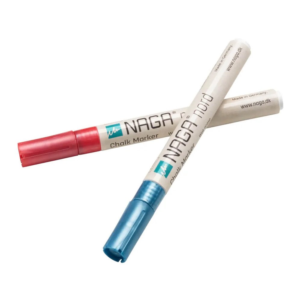 Naga Glastavle marker blå og pink metallic 2 mm Dry Erase