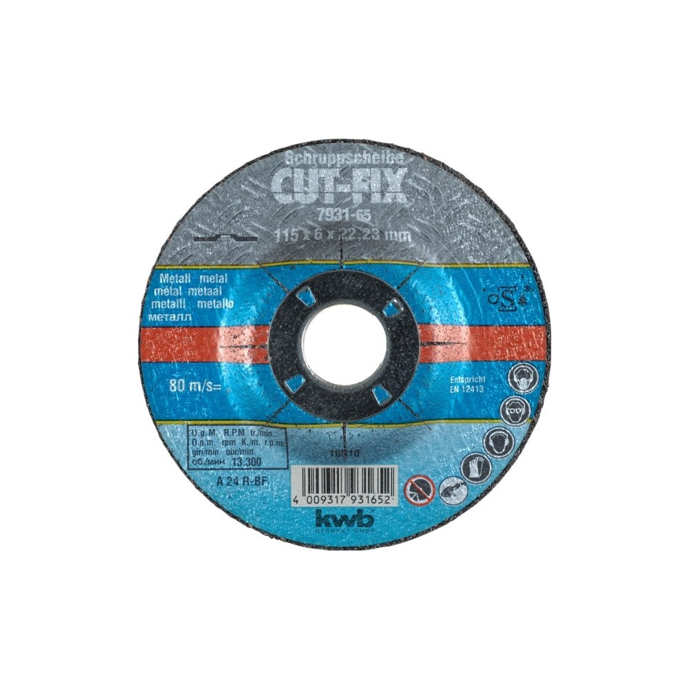kwb kwb CUT-FIX, Slipskiva, Metall, 2,2 cm, 12,5 cm, 6 mm, 80 m/...