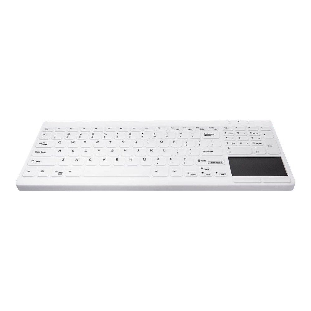 CHERRY Active Key MedicalKey AK-C7412F - tangentbord - med pekplatta - QWERTZ - tysk - vit Inmatningsenhet