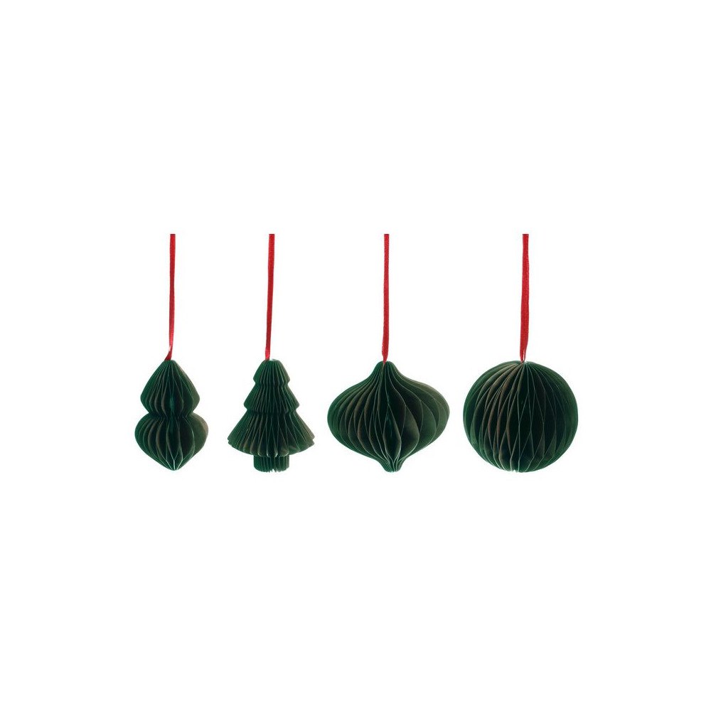 [NORDIC Brands] Dekoration Julkulor 8cm grön 4/fp