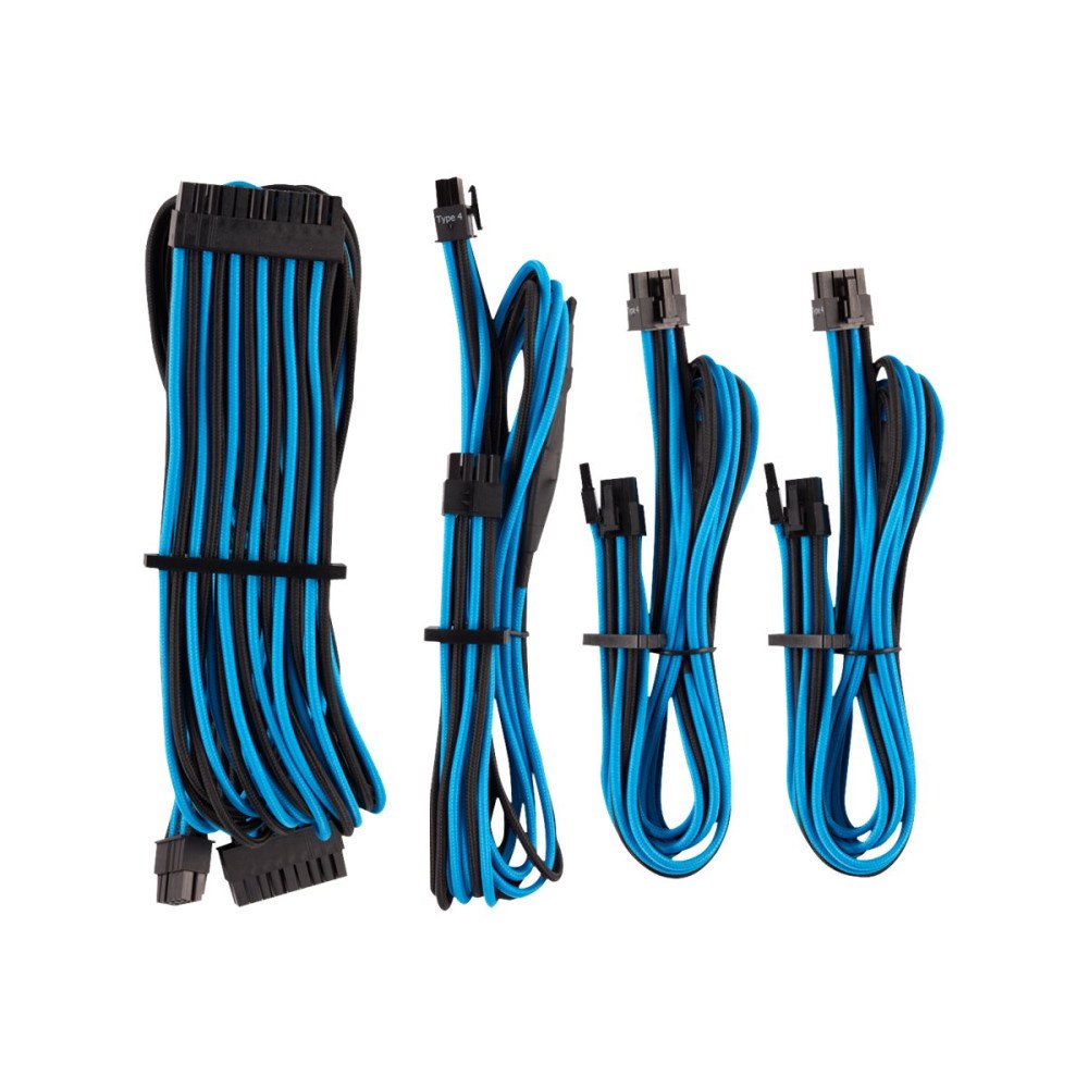 Corsair Microsystems CORSAIR Premium individually sleeved starter kit (Type 4, Generation 4) - strömkabelsats