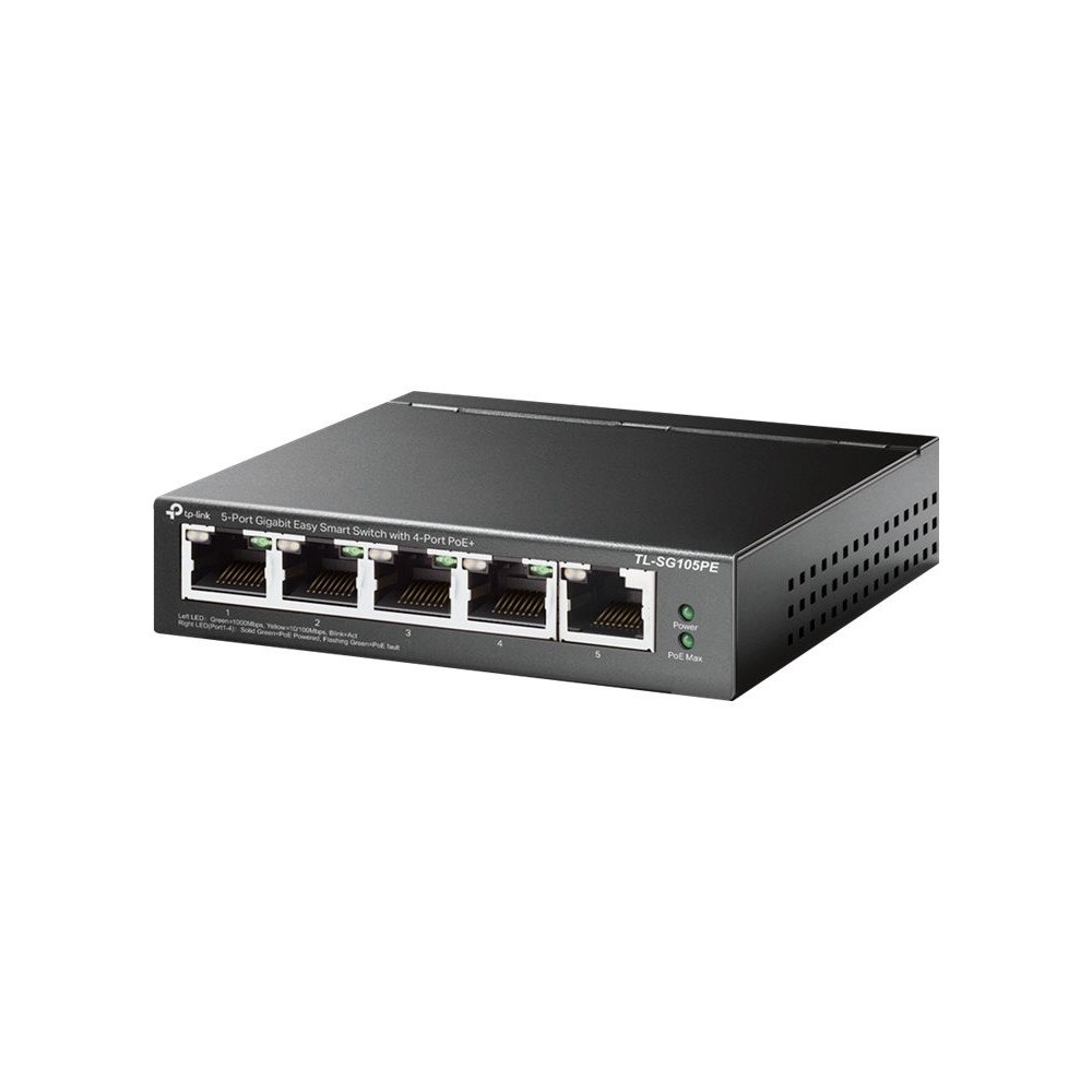 TP-LINK TP-Link TL-SG105PE - switch - 5 portar - Administrerad