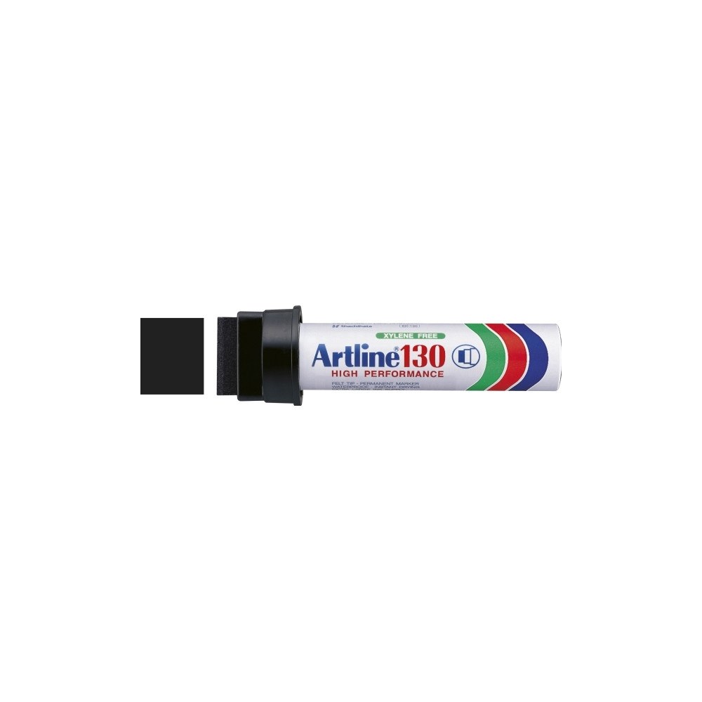 Artline Marker Artline® 130 sort permanent 30mm firkantet spids (stk...