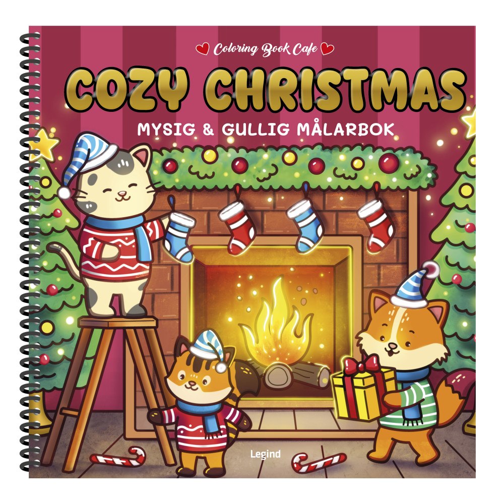 Legind A/S Cozy Christmas Deluxe. Lyxig Cozy Coloring målarbok från Coloring Book Cafe (bok, spiral)