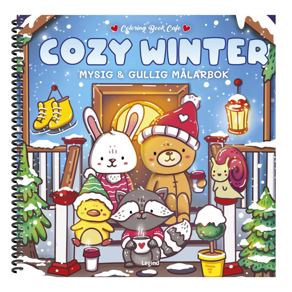 Legind A/S Cozy Winter Deluxe. Lyxig Cozy Coloring målarbok från Coloring Book Cafe (bok, spiral)