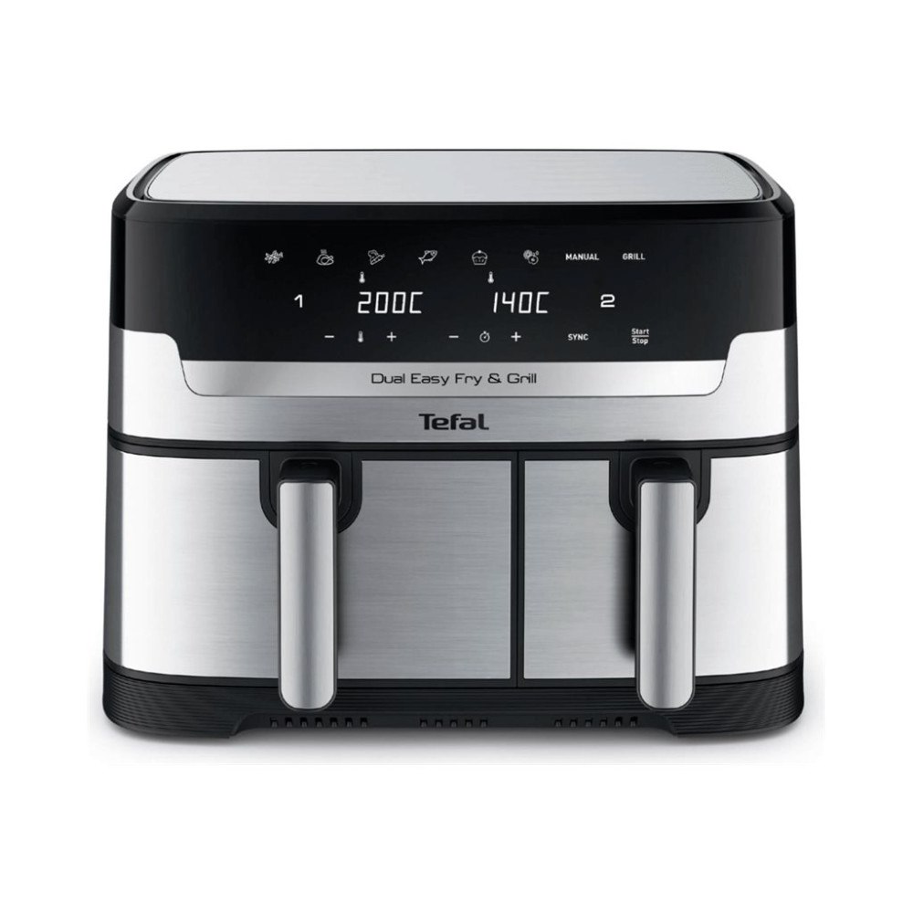 Tefal Tefal Dual Easy Fry & Grill EY905D10 - dubbel luftfritös - rostfritt stål