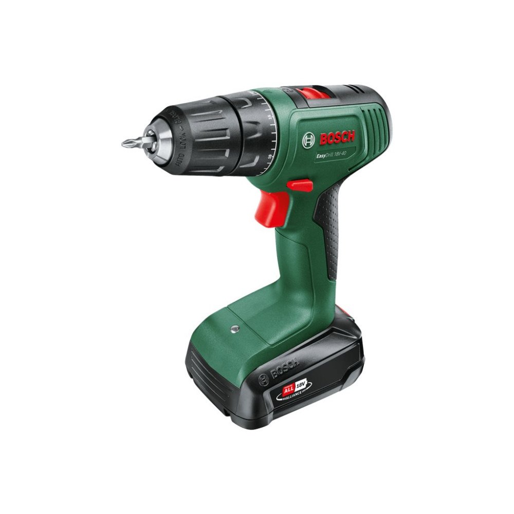 Bosch Bosch EasyDrill 18V-40 - 241 borr/drivare - sladdlös - 2 hastigheter laddare medföljer