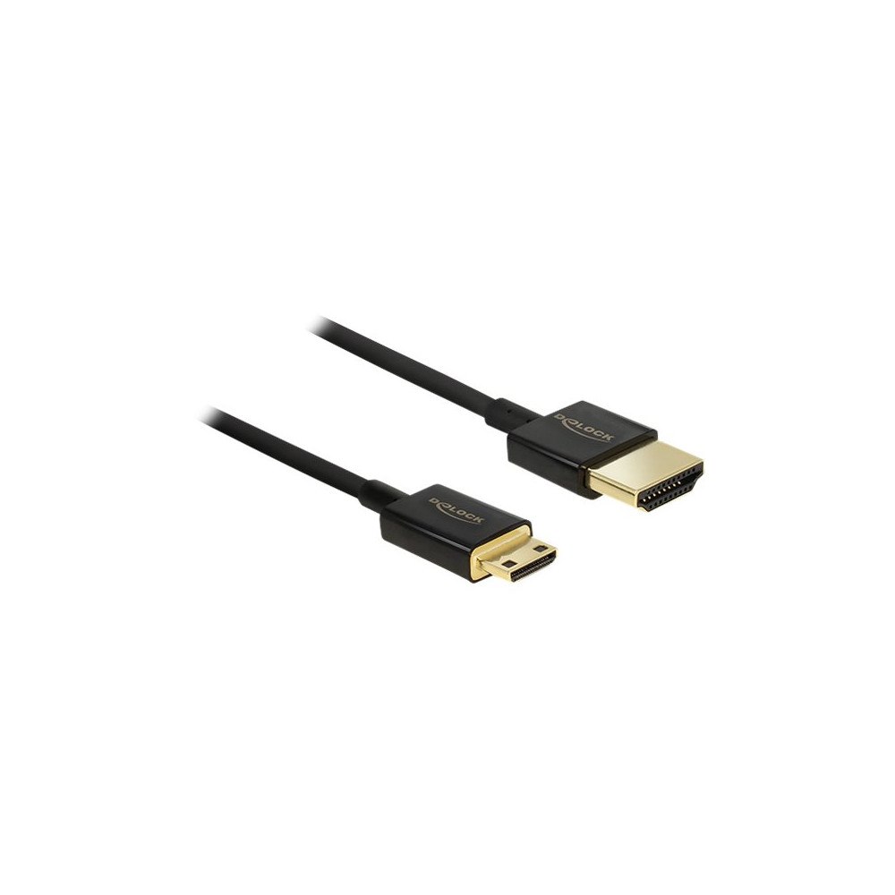 DeLOCK Delock Slim Premium - HDMI-kabel med Ethernet - 2 m