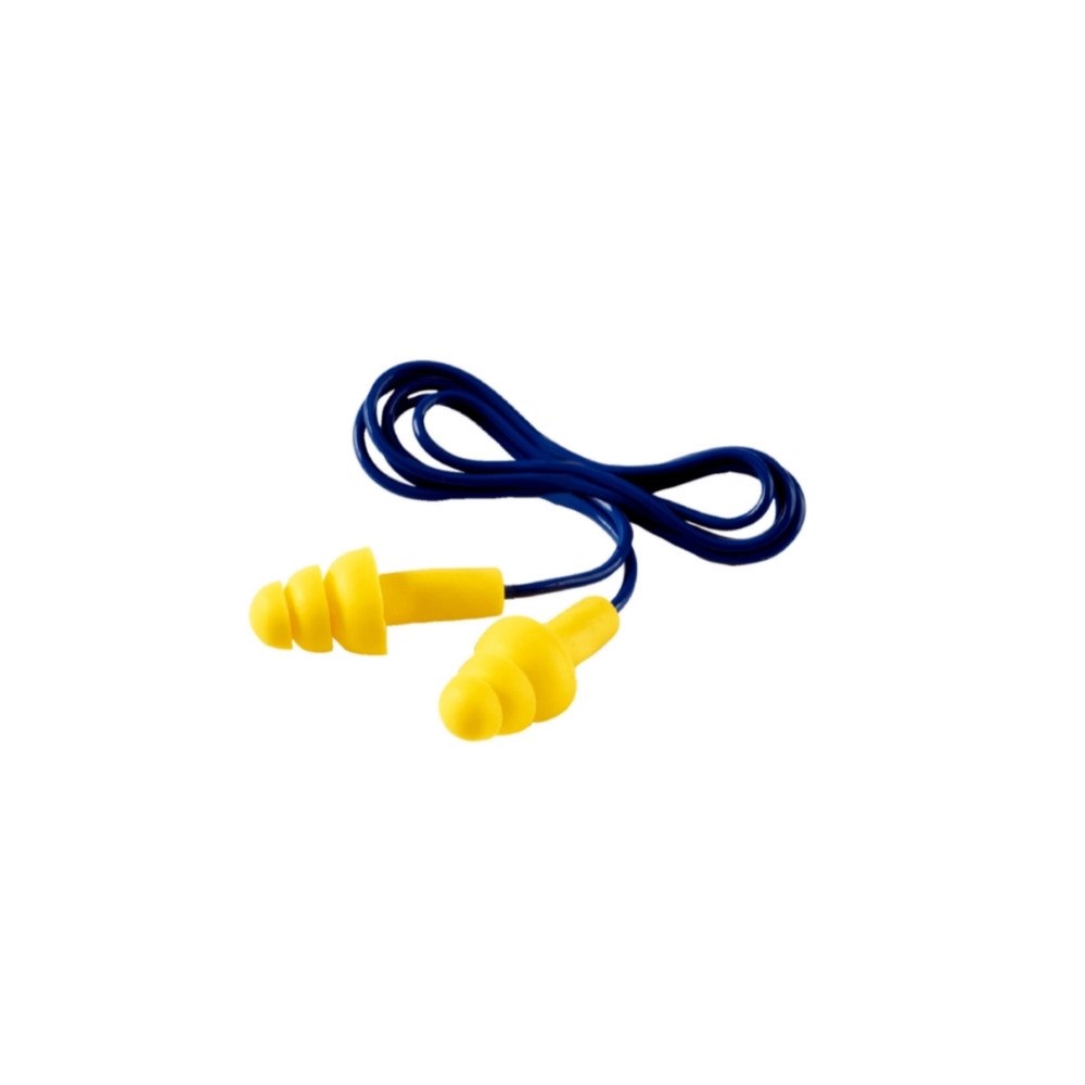 3M Ørepropper, 3M E-A-R Ultrafit, med snor, gule/blå, pakke a 5...