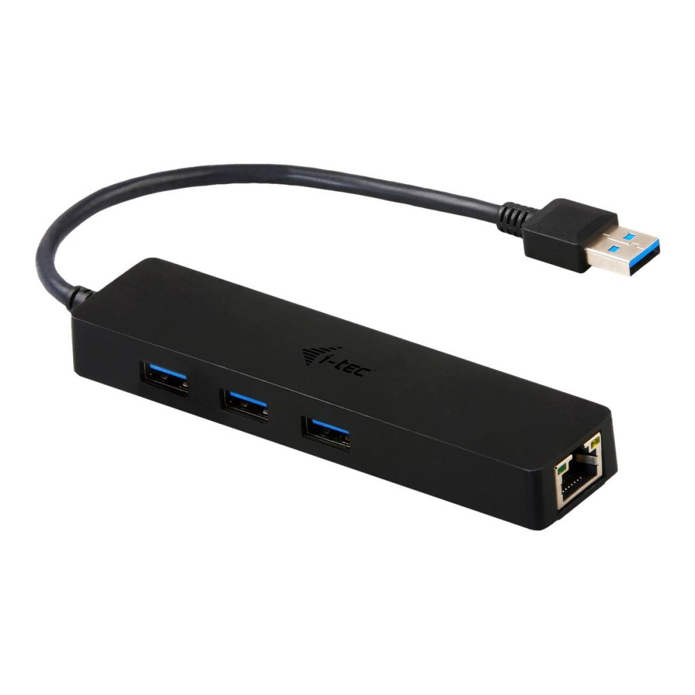 i-tec i-Tec USB 3.0 Slim HUB 3 Port + Gigabit Ethernet Adapter - hubb - 3 portar