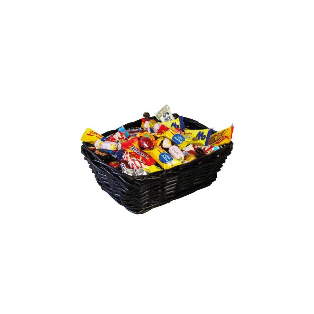 KARAMELLO Godis Presentkorg svart inslaget 1,5kg