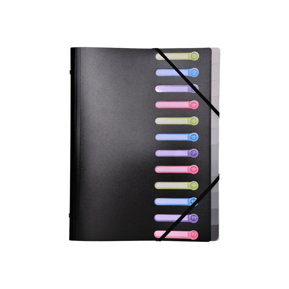 EXACOMPTA Exacompta - klassifikationsmapp - 12 delar - för A4 - tabbad - svart