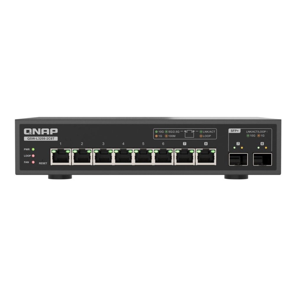Qnap Systems QNAP QSW-L3208-2C6T - switch - 8 portar - Administrerad