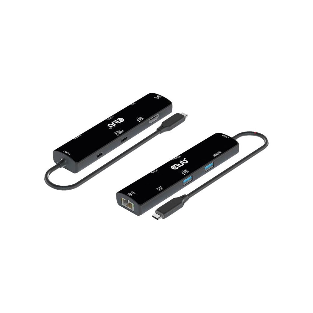 Club-3d Club 3D 6-in-1 Hub - dockningsstation - USB4 - HDMI - 1GbE