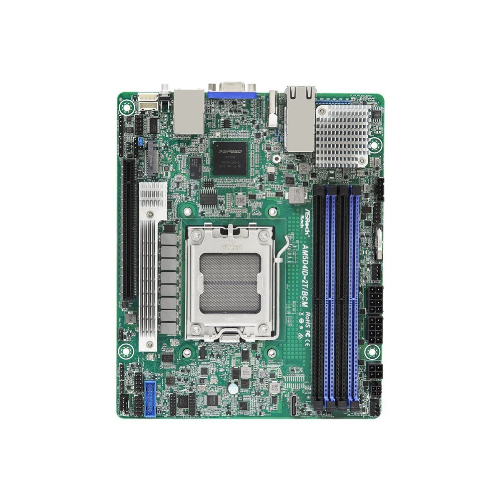 ASRock ASRock Rack AM5D4ID-2T/BCM - moderkort - djup mini-ITX - Socket AM5 - AMD X300