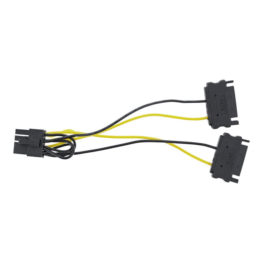 Inline InLine - strömadapter - 8-stifts PCIe-ström till SATA-ström - 15 cm