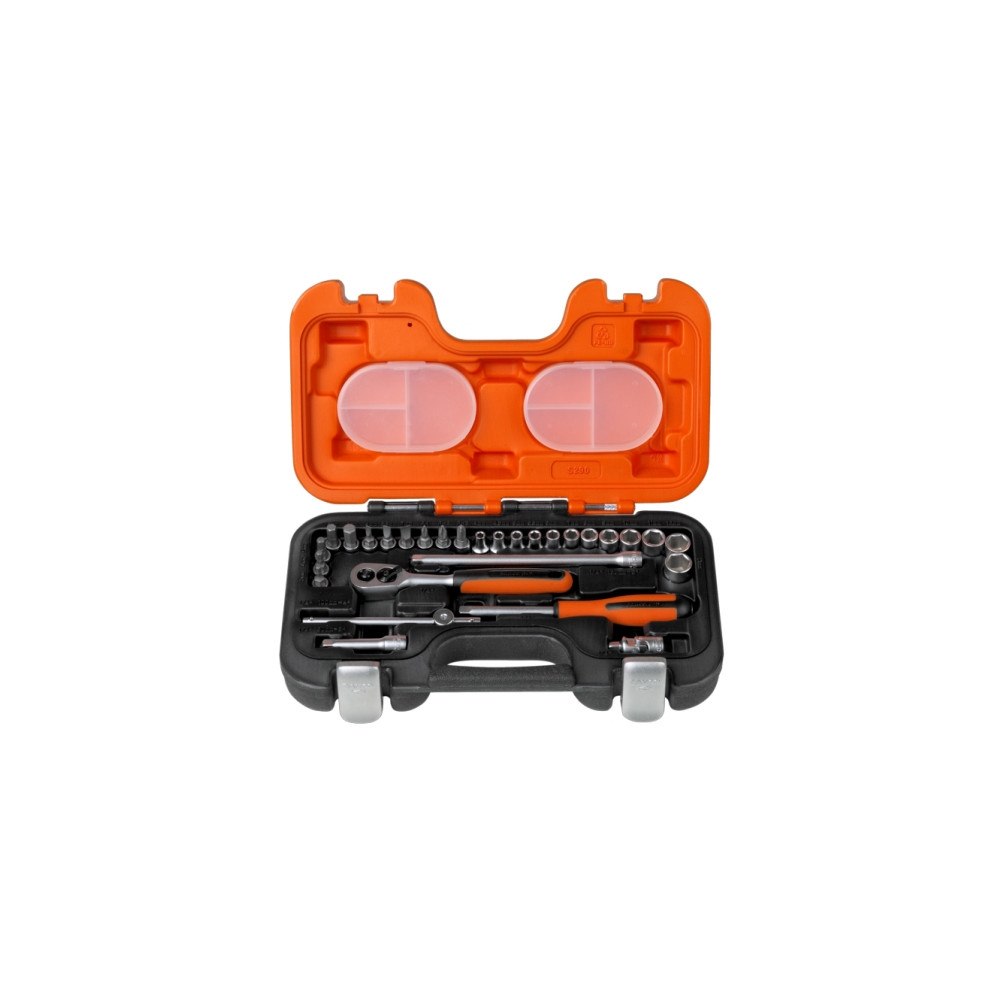 BAHCO Bahco Hylsnyckelsats 1/4", Hylssats, 1/4", Metrisk, 23 huvud...