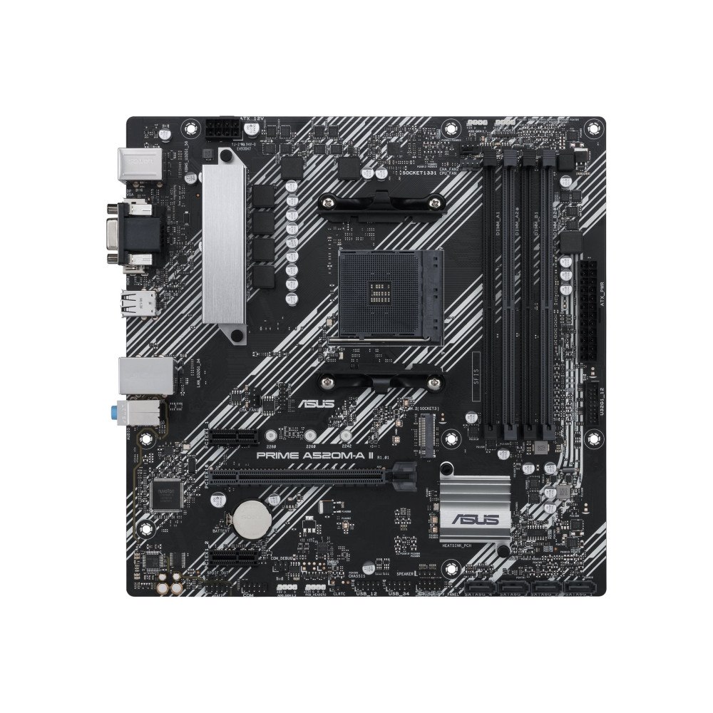 ASUSTeK COMPUTER ASUS PRIME A520M-A II/CSM - moderkort - micro ATX - Socket AM4 - AMD A520
