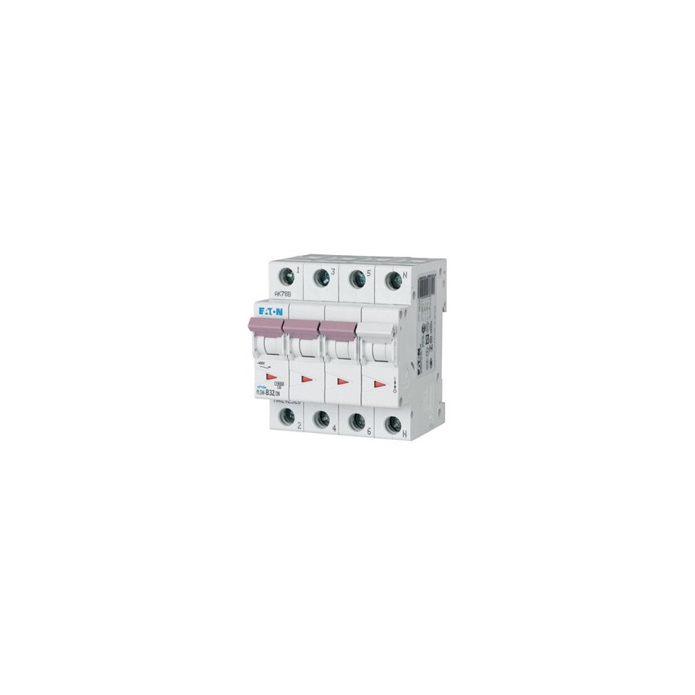 Eaton Electric Eaton Moeller series xPole PLS6/M - automatisk kretsbrytare - 32A, 3p+N, characteristic: C, miniature circuit breaker (M...