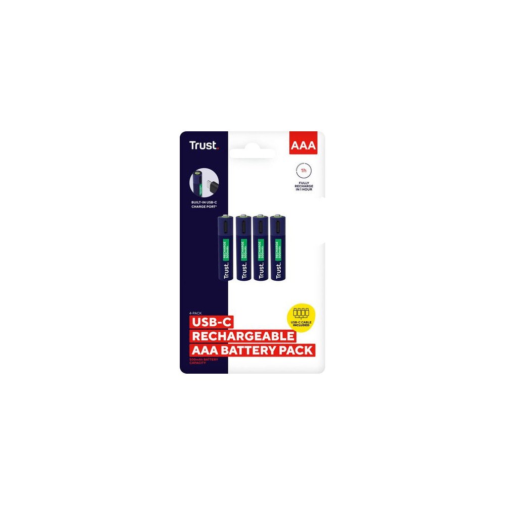 Trust Batteri Laddbar TRUST AAA USB-C 4/fp