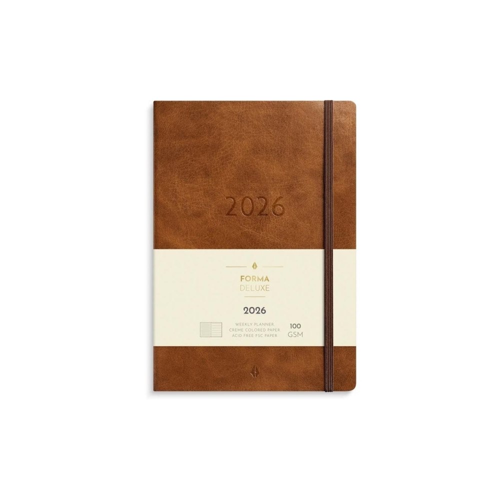 Mayland-Burde A/S A5 Forma Deluxe veckokalender korsformat brun konstläder 202...