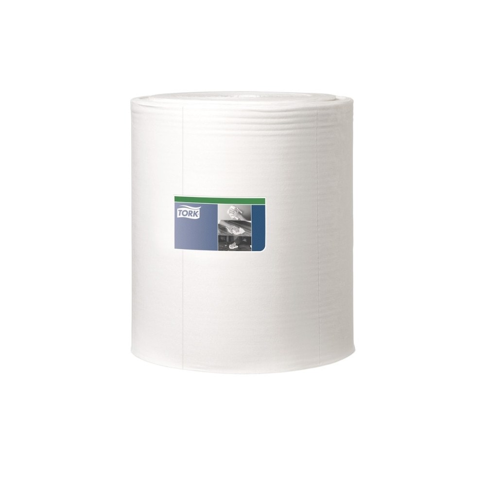 TORK Tork W1 aftorkningspapper 510104 vit 1-lagers för upprepad a...