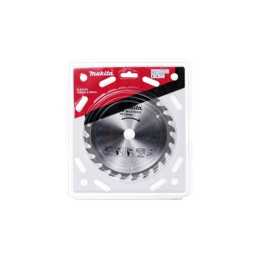 Makita Makita D-03333 T.C.T.-såg 165X2X20mm 20° T24 Standard för tr...