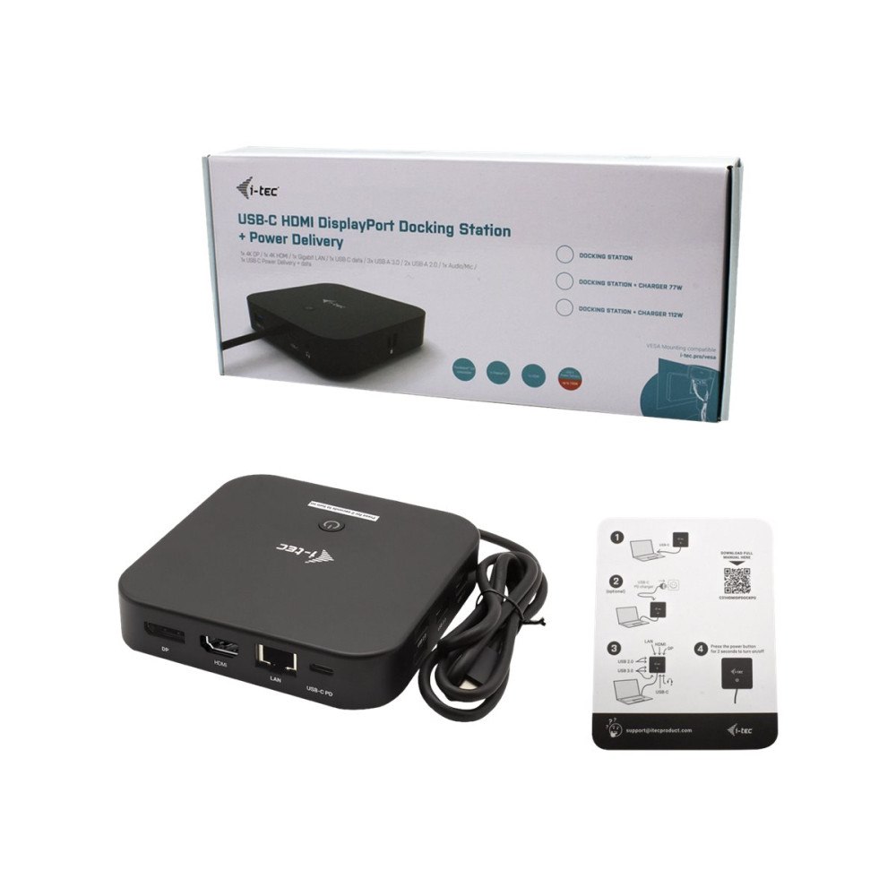 i-tec i-Tec - dockningsstation - USB-C 3.1 / Thunderbolt 3 - HDMI, DP++ - 1GbE