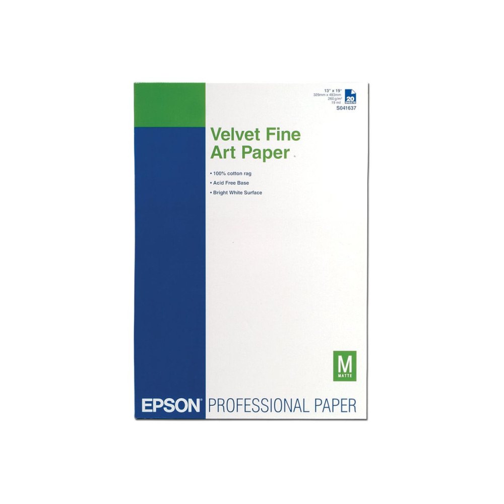 EPSON Epson Fine Art Velvet - papper - 20 ark - A3 Plus