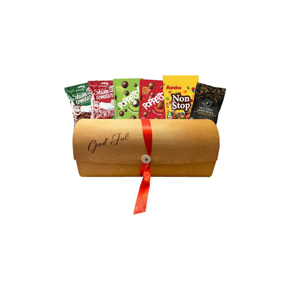 Carl Choklad&Present Godis God Jul Trälåda påsar 680g