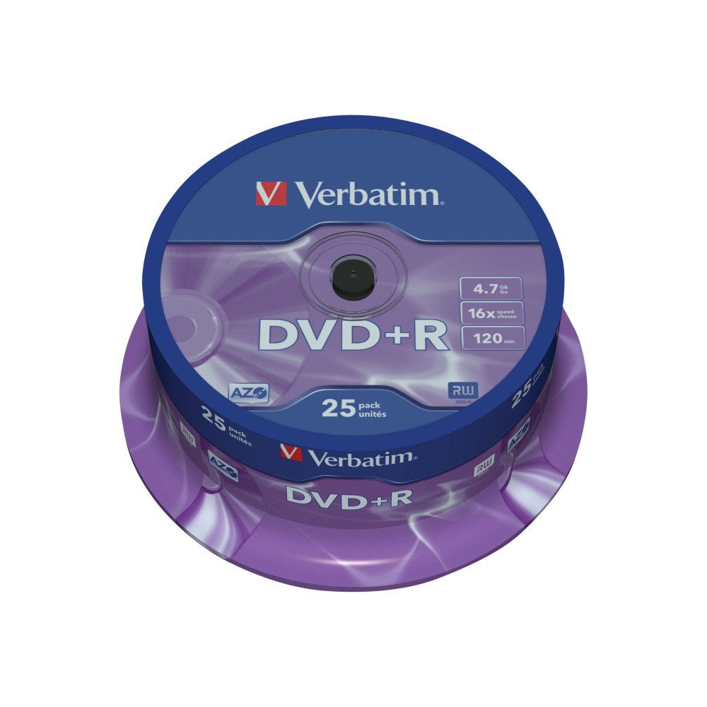 VERBATIM Verbatim DataLifePlus - DVD+R x 25 - 4.7 GB - lagringsmedier