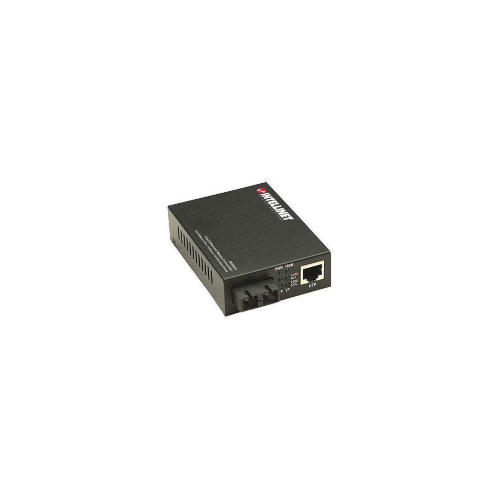 intellinet Intellinet Fast Ethernet Media Converter, 10/100Base-Tx to 100Base-Fx (SC) Multi-Mode, 2 km (1.24 mi) - fibermediekonver...