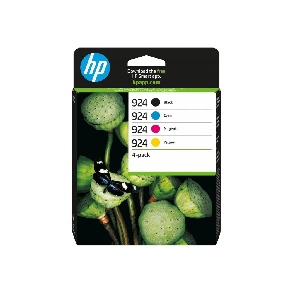 HP HP 924 - 4-pack - svart, gul, cyan, magenta - original - Officejet - bläckpatron