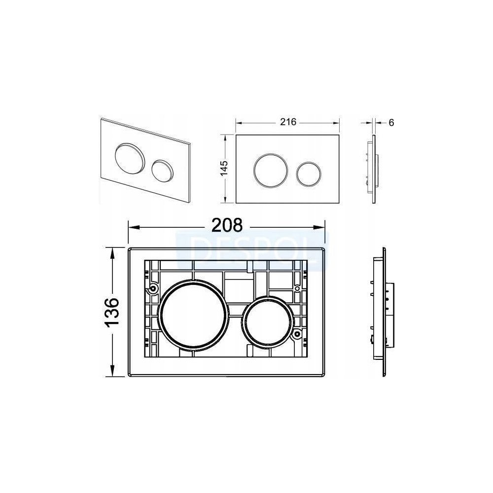 Tece Tece TECEloop spolknapp
