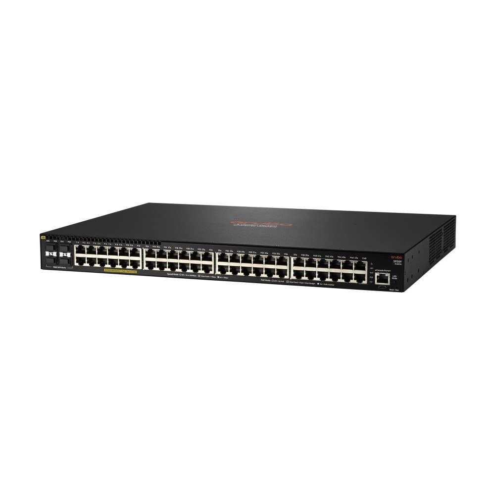 Hewlett Packard Enterprise HPE Aruba 2930F 48G PoE+ 4SFP - switch - 48 portar - Administrerad - rackmonterbar