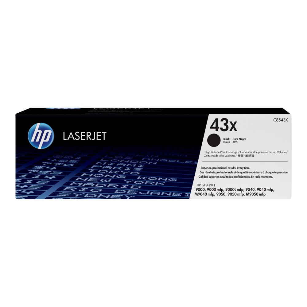 HP HP 43X - Lång livslängd - svart - original - LaserJet - tonerkassett (C8543X)