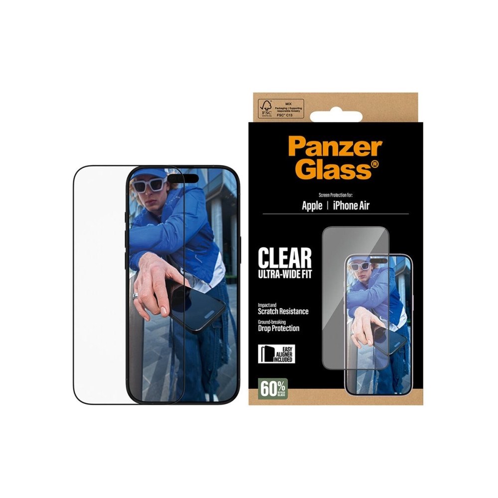 PanzerGlass PanzerGlass - skärmskydd för mobiltelefon - ultrabred passning med EasyAligner