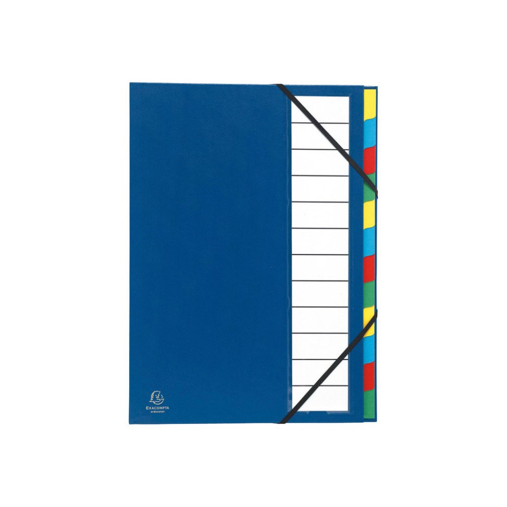EXACOMPTA Exacompta Ordonator - klassifikationsmapp - tabbad - blå