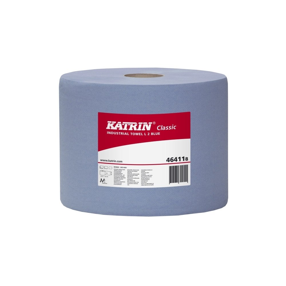 KATRIN Handdukspapper katrin 464118 classic, industriell, blå, 2 ru...