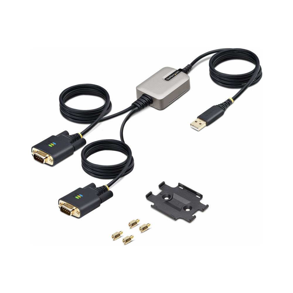 StarTech.com StarTech.com 13ft (4m) 2-Port USB to Serial Adapter Cable, Interchangeable DB9 Screws/Nuts, COM Retention, USB-A to DB9...