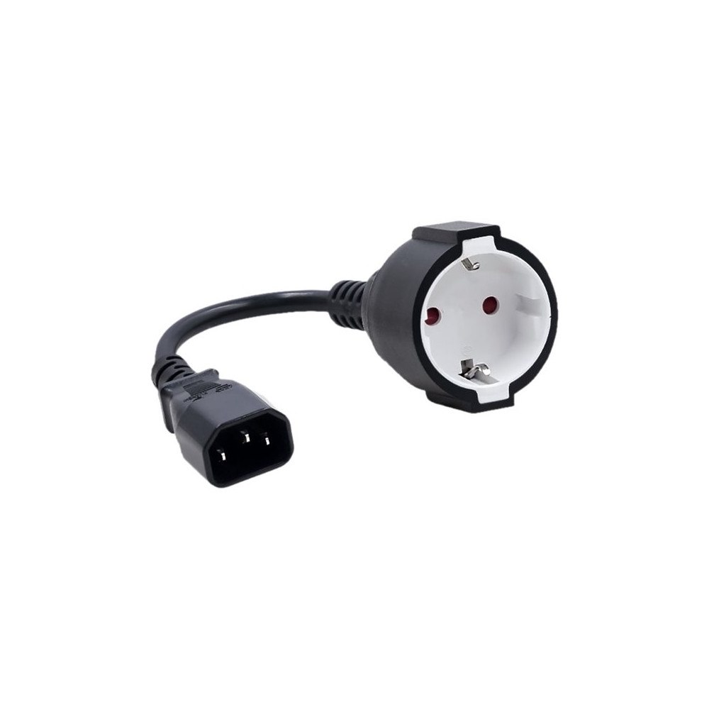Qoltec Qoltec - strömadapter - IEC 60320 C14 till Typ F - 15 cm
