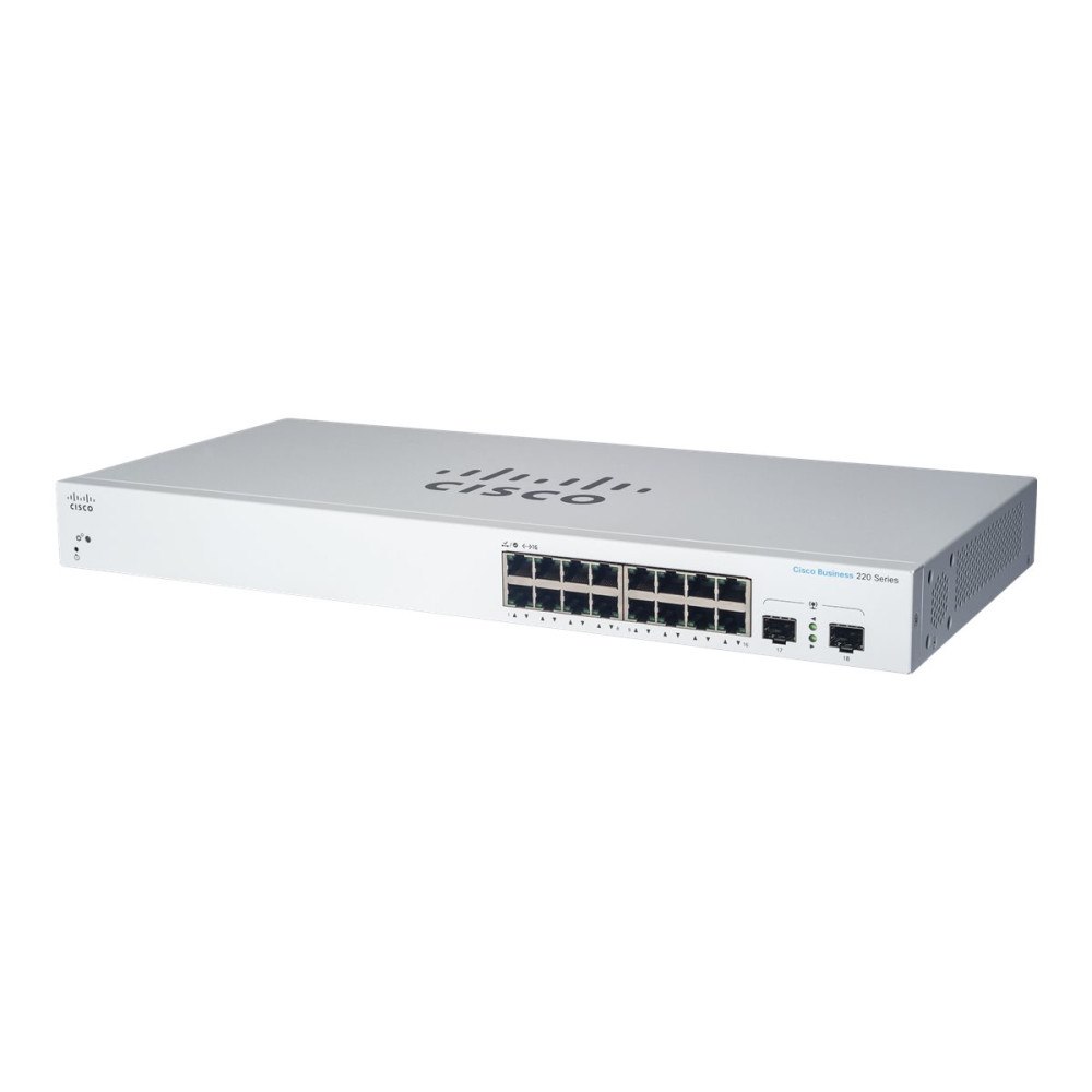 Cisco Systems Cisco Business 220 Series CBS220-16P-2G - switch - 18 portar - smart - rackmonterbar