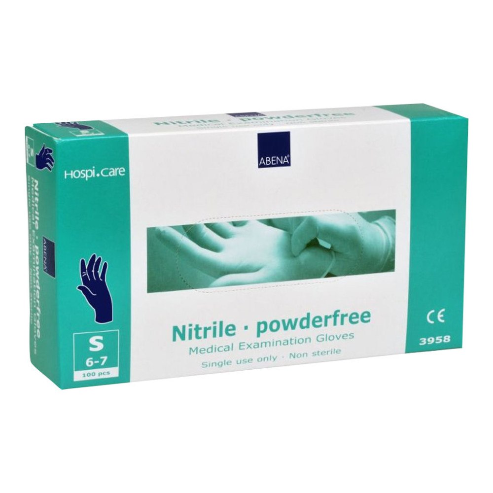 Abena Abena HospiCare - handskar - storlek: 6-7 - small - nitrilgummi - blå (paket om 100)