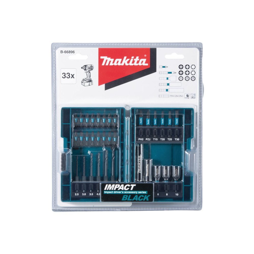 Makita Makita Impact Black skruvmejsel-, borr- och hylssats - 33 delar