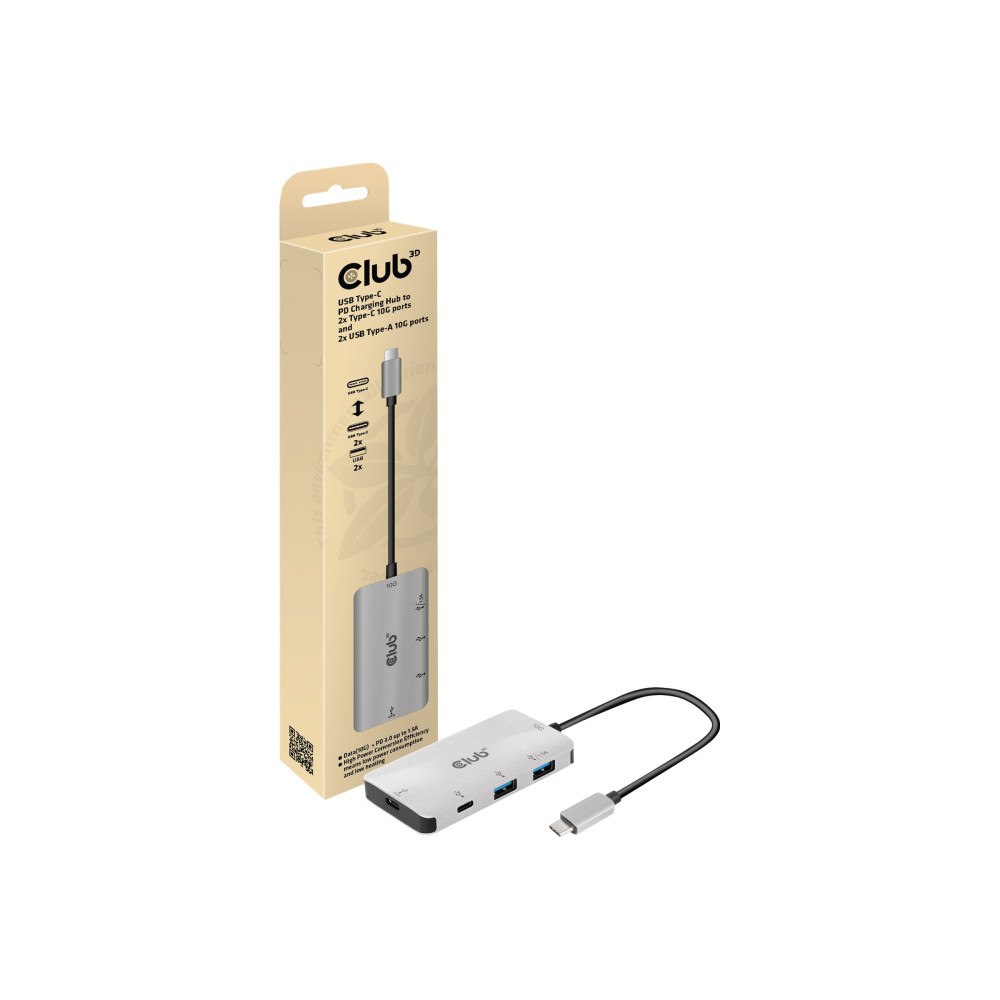 Club-3d Club 3D CSV-1543 - hubb - 4 portar