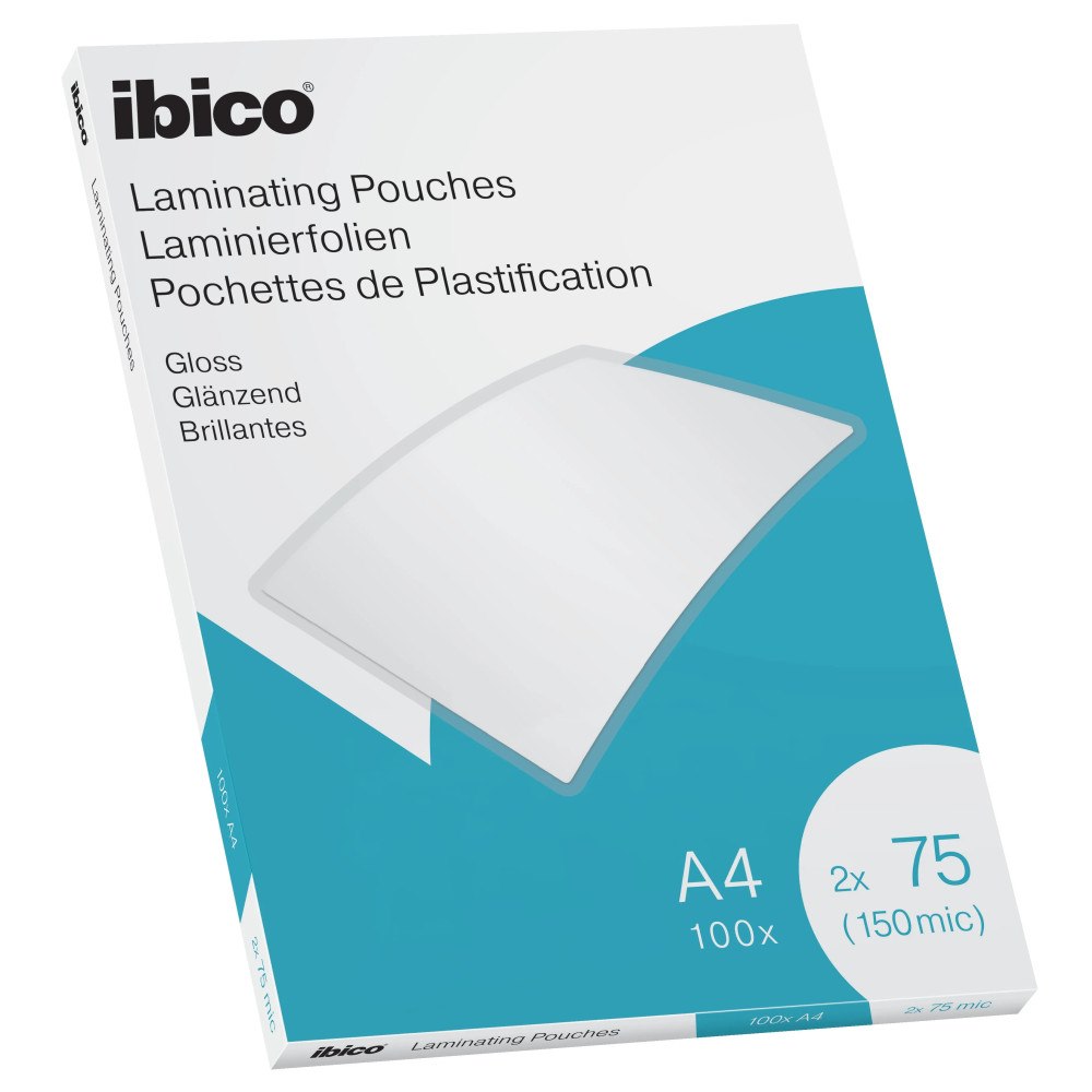 Ibico Ibico glansigt A4-laminat 150 mikron, A4, Transparent, 75 um...