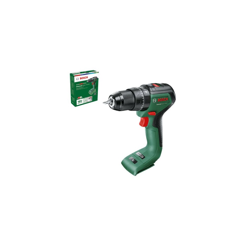 Bosch Powertools Bosch UniversalImpact 18V-60 - slagborr/skruvdragare - sladdlös - 2 hastigheter - inget batteri, ingen laddare